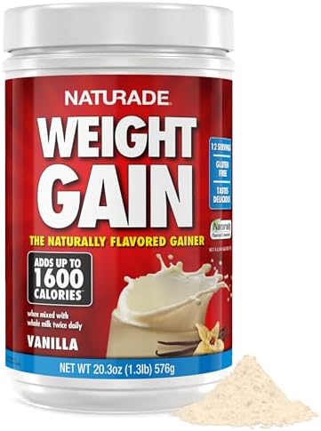 Naturade Weight Gain Instant Nutrition Drink Mix (Vanilla, 20.3oz)