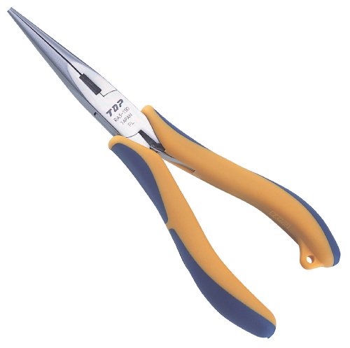トップ (TOP) 三枚合せ ラジオペンチ 先端2.5㎜ ギザ付 1.2㎜銅線 切断可能 バネ付 RA3-150