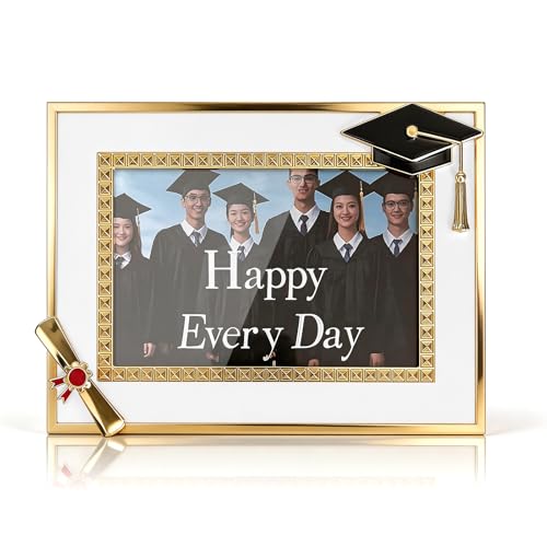 MGupzao Graduation Picture Frame - 4x6 Graduation Photo Frames Class of 2026 Graduation Gifts Metal Design graduation Frame Party Decorations and Keepsake Gift