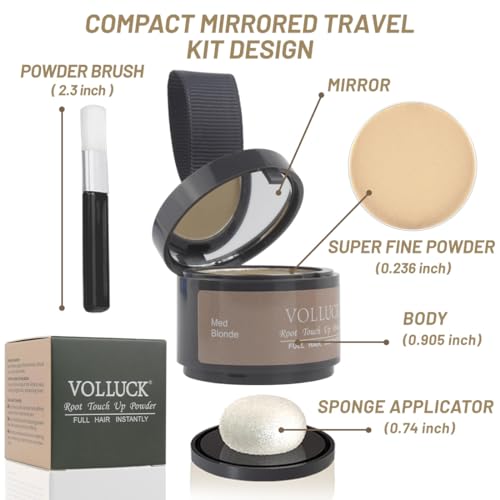 VOLLUCK Root Touch Up Hair Powder Cover Up Hair Cover Up Hairline Shadow Powder Stick, retoque de ra