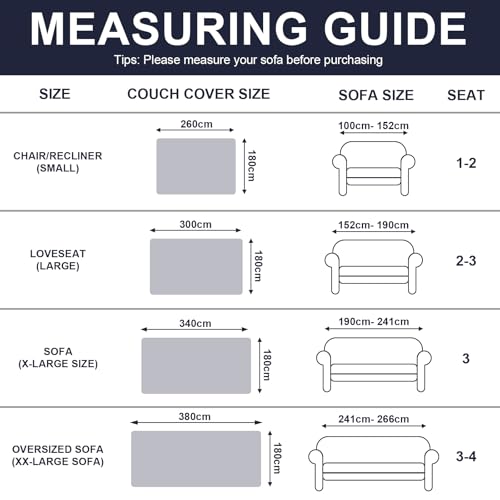 Royhom Sofa Überzug Chenille, Sofabezug L Form, Couch Überzug Ecksofa, Sofaüberwurf 2 Sitzer, Couch Überwurf mit Deko Quasten, Grau Sofa Überwurf(Dunkelgrau, 180x260cm)