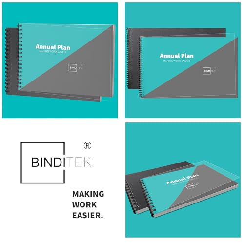 Image of Binditek 100 Pack Binding Covers Set, 11x17 Inches, 10Mil PVC & 16Mil Poly