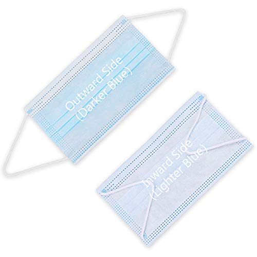 Máscaras descartáveis 50 peças, máscara respirável descartável casual, 3 pregas, com elástico para e