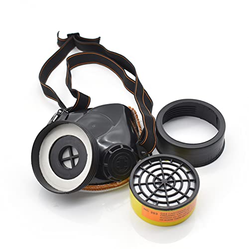 ARURA (LABEL) Safety Mask with Goggles Paint Chemical Gas Filter Mask
