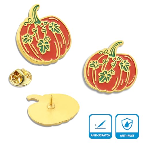 Image of 12 Pcs Pumpkin Lapel Pin Enamel squash Horror Halloween Thanksgiving cushaw Brooch Thanksgiving Day Gift Souvenir for men women Festival Hat Bag Suit Dress