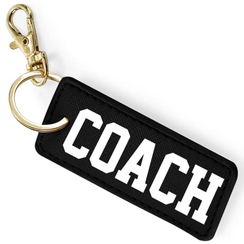 TeeDesign Portachiavi Coach. Idea regalo compleanno e natale per uomo donna sport calcio, basket, pallavolo e mister. Gadget accessorio abbigliamento - Porta chiavi Coach