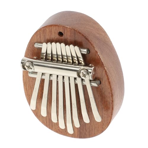 ノーブランド品 1 セット 8 ミニカバリン ポケット楽器 初心者の楽器 8鍵サムピアノ マリンバ楽器 key case キーケース フィンガーピアノ ミニカリンバ 木製 Light Brown