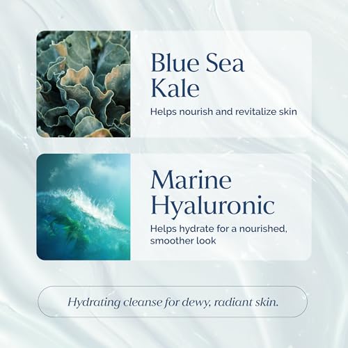 Image of Hyaluronic Gel Facial Cleanser with Blue Sea Kale & Marine Hyaluronic - Hydration, Clarifying, Smoothing Replenishment - Vegan, Paraben-Free, 8 fl oz