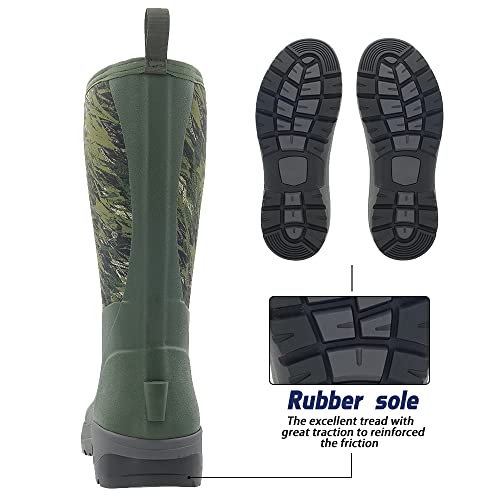 CNSBOR Men's Rain Boots - Waterproof Rubber Insulated Boots for Fishing, Agriculture & Industrial Working4