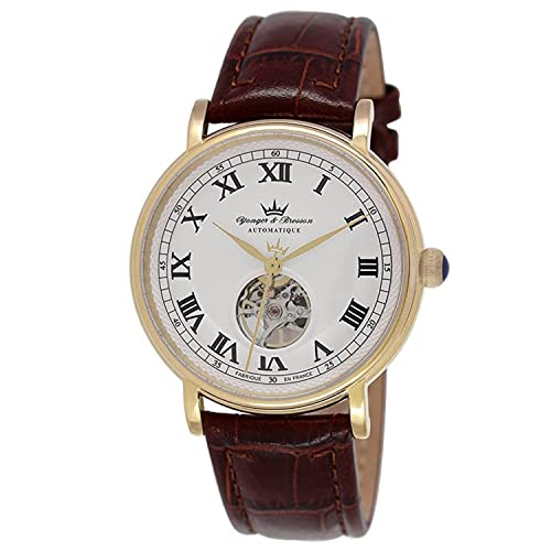 Yonger & Bresson Homme Analogique Automatique Montre avec Bracelet en Cuir YBH...