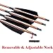 Pinals Archery Traditional Arrows 300 400 500 600 Spine Turkey Feather 32 30 Inch Carbon Shafts for Recurve Longbow Compound Bows Hunting Targets 12PCS 600