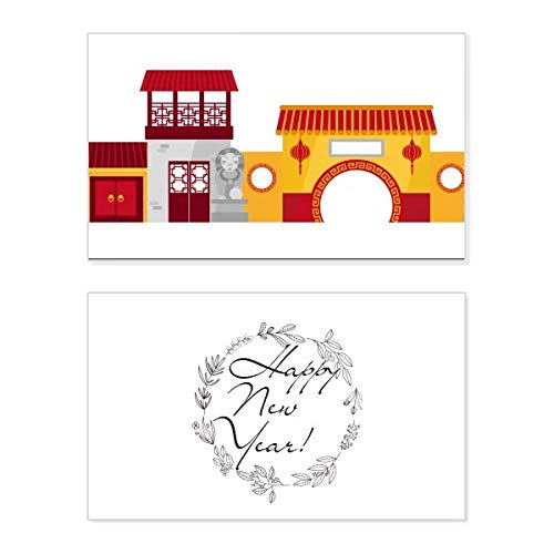 Tarjeta conmemorativa con diseño de arquitectura de China, un detalle exclusivo de año nuevo