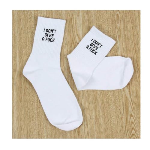 Fashion Men Women Casual Sport Socks With English Letters FUCK OFF&I DON'T GIVE A FUCK 2 Pairs2