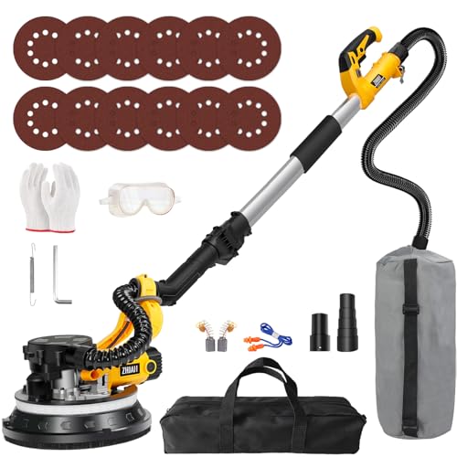 ZHJAN Ponceuse Girafe avec Système d'aspiration Automatique (880w), 5 vitesses,1000-2100rpm,...