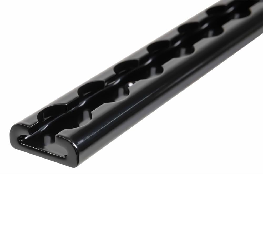 Mytee Products 2 Pack Heavy Duty Aluminum 6ft L-Track Trailer Tie Down Rail for Enclosed, Utility Trailers, Cargo Vans, Truck Beds, Securing Motorcycles, ATVs, Dirt Bikes - 2,225 lbs BS - Black