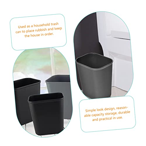 Caneca de basura rectangular de plástico Healifty 2 piezas miniatura 6