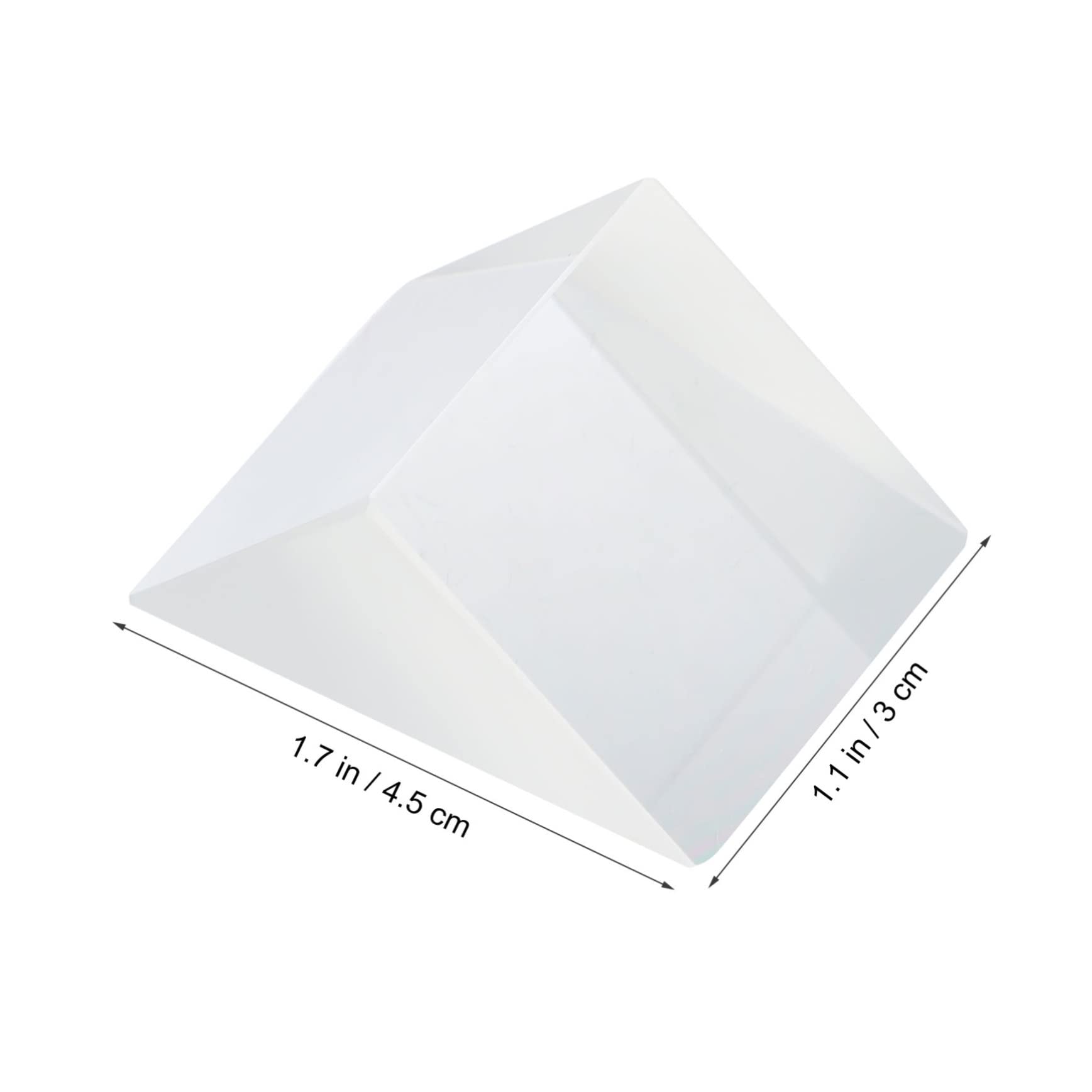 ULTECHNOVO Educational Physics Spectrum Learning Tool 1pc High Precision Glass Triangular Prism for Refraction Experiment