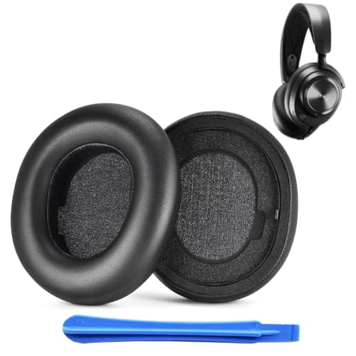 Replacement Earpads Ear Cushions for Steelseries Arctis Nova Pro Wireless Headphones Earpad Softer Leather Replacement Headset Ear Pads Cups Black