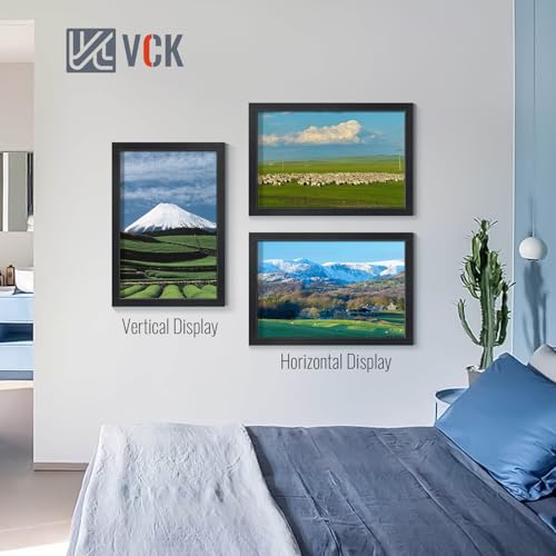 Image of VCK 16x24 Poster Frames - Black, Wide Border Solid Wood Frame, Display Pictures in Horizontal and Vertical, for Home, Office, Gallery, Woodgrain Series, Wall Hanging, 2 Pack
