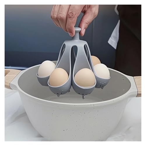 Soporte para huevos de 6 piezas para la cocina del hogar y cocción al vapor 3