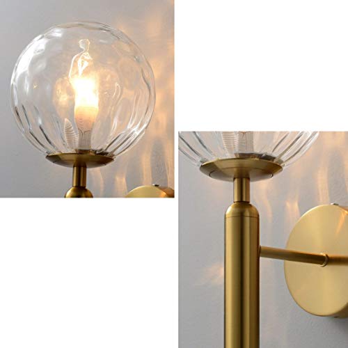 Image of KCO Lighting Plug in Globe Wall Light Vintage Industrial Wall Sconce Lighting Fixture with On /Off Switch, Metal Wall Lamp for Bedroom Living Room Hallway,(Clear Plug in)
