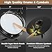 Costzon Electric Drum Set, Electronic Drum Kit for Beginner with 4 Quiet Mesh Pads, 150 Sounds, 9.5” Cymbals, Metronome, USB MIDI, Headphone, 2 Pedals, Drumsticks & Adjustable Throne
