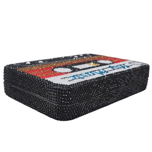 Image of Boutique De FGG Retro Mini Crystal Clutch Purses for Women Luxury,Novelty Rhinestone Evening Bag,Formal Party Clutch Handbag