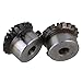 CNBTR 45 Steel 1.5 Modulus Silver 8mm Hole Diameter Tapered Bevel Gear Wheel 20T Pack of 2
