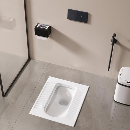 Inodoro en cuclillas de cerámica empotrado oculto con tanque de agua montado en pared de inducción miniatura 4