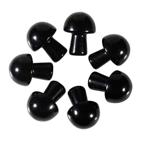 Loveliome 7Pcs Hand Carved Mushroom Statues Cover