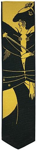 Jacquard Woven Silk Bookmark - Aubrey Beardsley 'The Black Cape'
