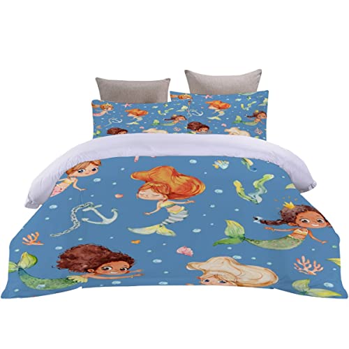 Housse de couette sirène 240x260 zippée finis les draps rêches qui glissent