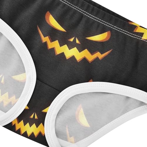 Halloween Pumpkin Lanterns Black Toddler Underwear Floral 2t Cotton Panties for Girl Stylish Undies Kids Briefs4