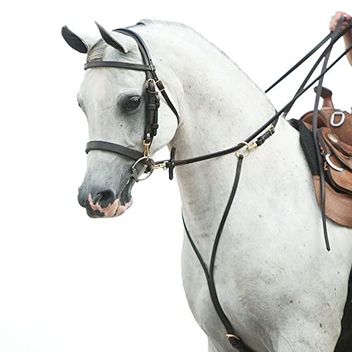 Victor Supreme Gene Lacroix Arabian Training Bridle for Horses | Size Arabian | Optimal Horse Training Companion | Quick Change Design | Adjustable Fit | Solid Brass Hardware | Made in USA