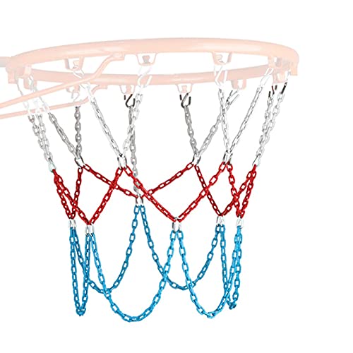 Heavy Duty Stainless Steel Chain Basketball Net, 304 Stainless Steel Chain Braided, Outdoor Hanging Basket With Hooks, Rustproof Galvanized Iron, Suitable For All Standard Basketball Hoops #TOP5