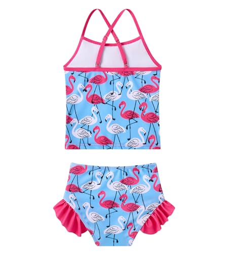 Image of BFUSTYLE Girls Swimsuit 3 Pieces Rash Guard Kids Long Sleeves Bathing Suit 3-8 Years Sun Proction Swimwear Tankini