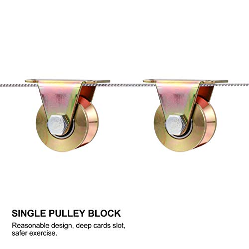 ULTECHNOVO 2Pcs Bloco de Polia de Aço Inoxidável Com Ranhura da Roda Giratória Bloco da Polia de Cor