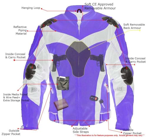 Image of Milwaukee Leather Men's CE Armored Textile Motorcycle Rider Jacket - Year Round Wear