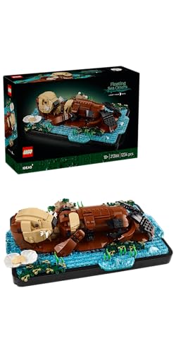 Image of LEGO Ideas Floating Sea Otters - Sea Animals Building Set for Adults - Fun Home Decor - 21366