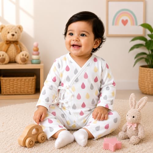 Image of The Mom Store Baby Romper Jabla Style For Boys And Girls | Cotton | Soft Infant Bodysuit | Trendy Stylish Sleepwear For Newborn Baby | Printed | Unisex Comfortable Everyday Baby Wear