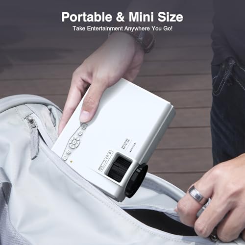 Image of 【Netflix Ready】PANSEBA Smart Mini Projector with 1080P HD, 5G WiFi & 2 Way Bluetooth, Portable Outdoor Movie Projector for Phone /Laptop /Games