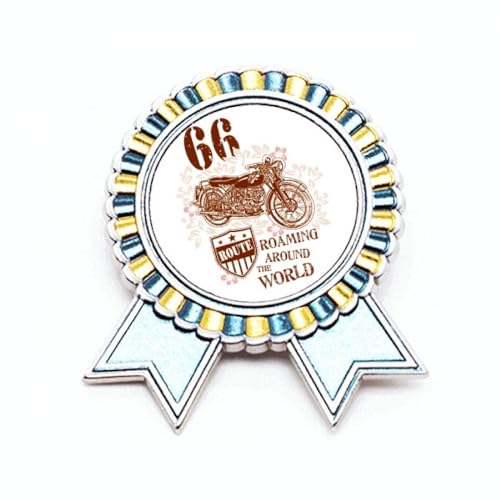 Broche fleurs de moto en métal robuste taille M style rétro