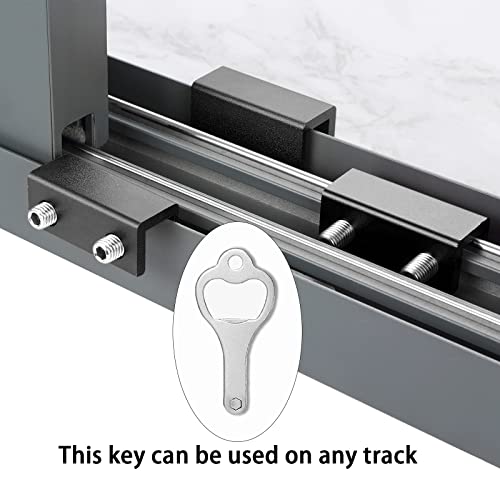 4 Set Window Locks, Sliding Windows Security Locks For Vertical & Horizontal Slide Windows,Adjustable Aluminum Window Lock With Key For Home Bedroom Office Double Hung Windows (Black Double Lock) #TOP3