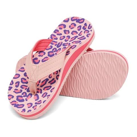 INMINPIN Kids Flip Flops Leopard Pink Cover