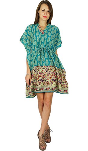 Caftan maxivêtement de nuit Phagun en coton court et robe bohème