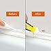 Crenics 3 Pieces Caulking Tool Kit, Yellow Silicone Sealant Finishing and Replace Removal Tool with a Caulk Nozzle