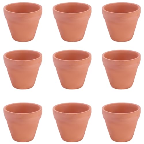 GORGECRAFT 10 Maceta Pequeña de Terracota de Cerámica de Porcelana A Granel para Plantas Cactus Flores Minimaceta con Orificio de Drenaje para Suculentas Recuerdos de Bodal Hogar la Oficina.