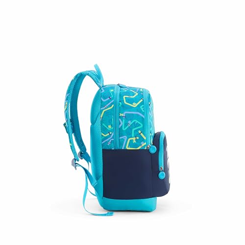Image of American Tourister Wiggle | 26 Ltrs | 2 Compartments | Bottle Pocket | Ergonomic Padded Back Panel & Shoulder Straps | Kids Backpack | 1 Year International Warranty | Racing Teal