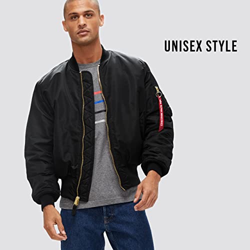 Image of Alpha Industries MA-1 Blood Chit Bomber Flight Jacket - Fighter Pilot Flight Jacket