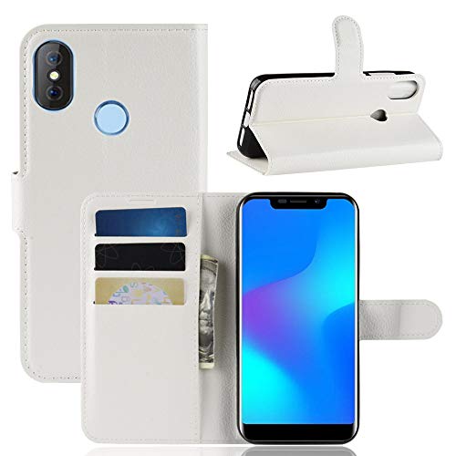 ZCHENG Wallet case Stand Cover for Doogee X70, Leather ID Credit Card Slot Bracket Flip Cover Case for Doogee X70s ï¼ˆWhiteï¼‰